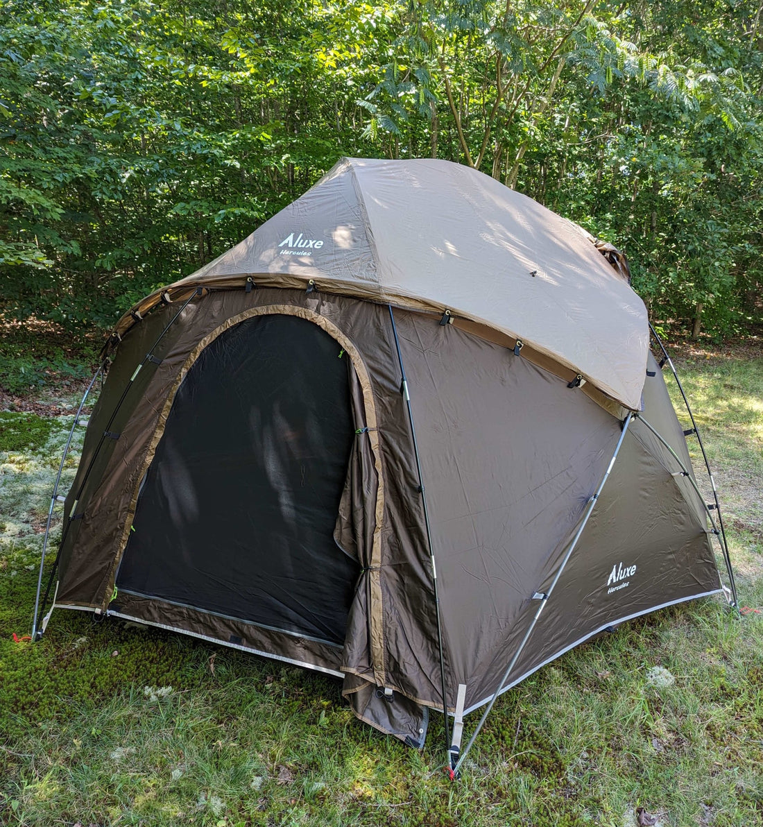 Hercules Hot Tent with open door.